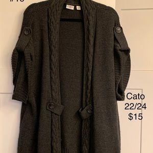 Gray sweater vest from Cato